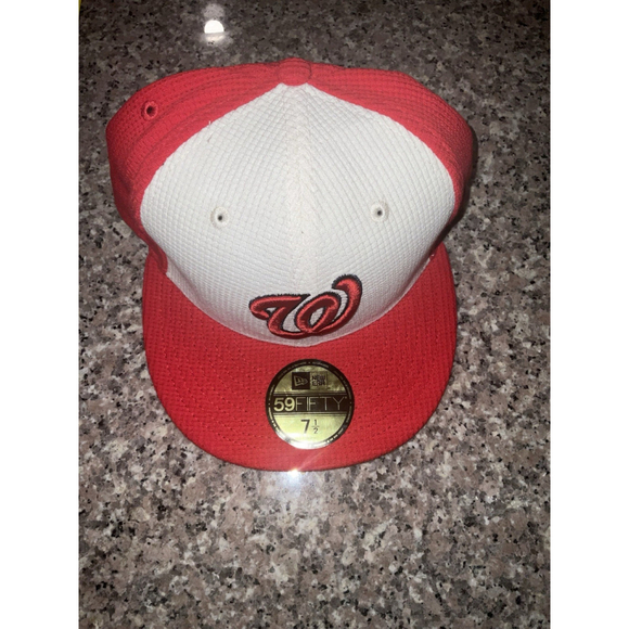 New Era Other - Washington Nationals Hat Fitted Size 7 1/2 Red White New